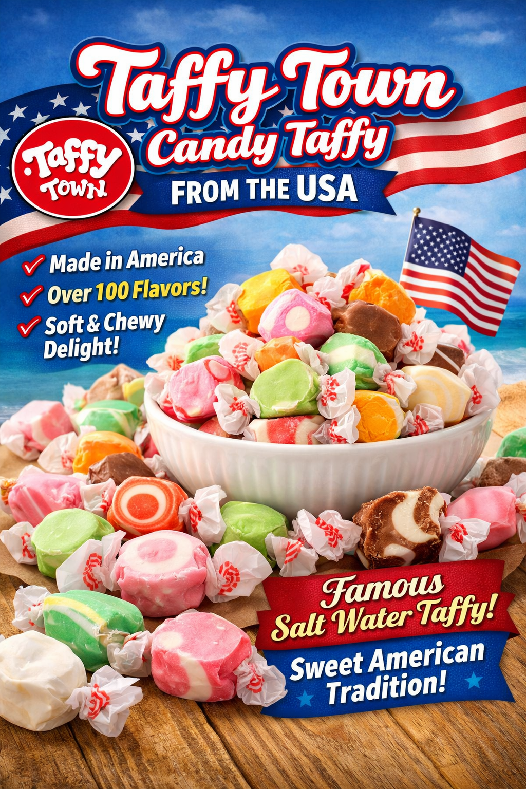 Taffy Town Candy Taffy From the USA: A Sweet American Classic