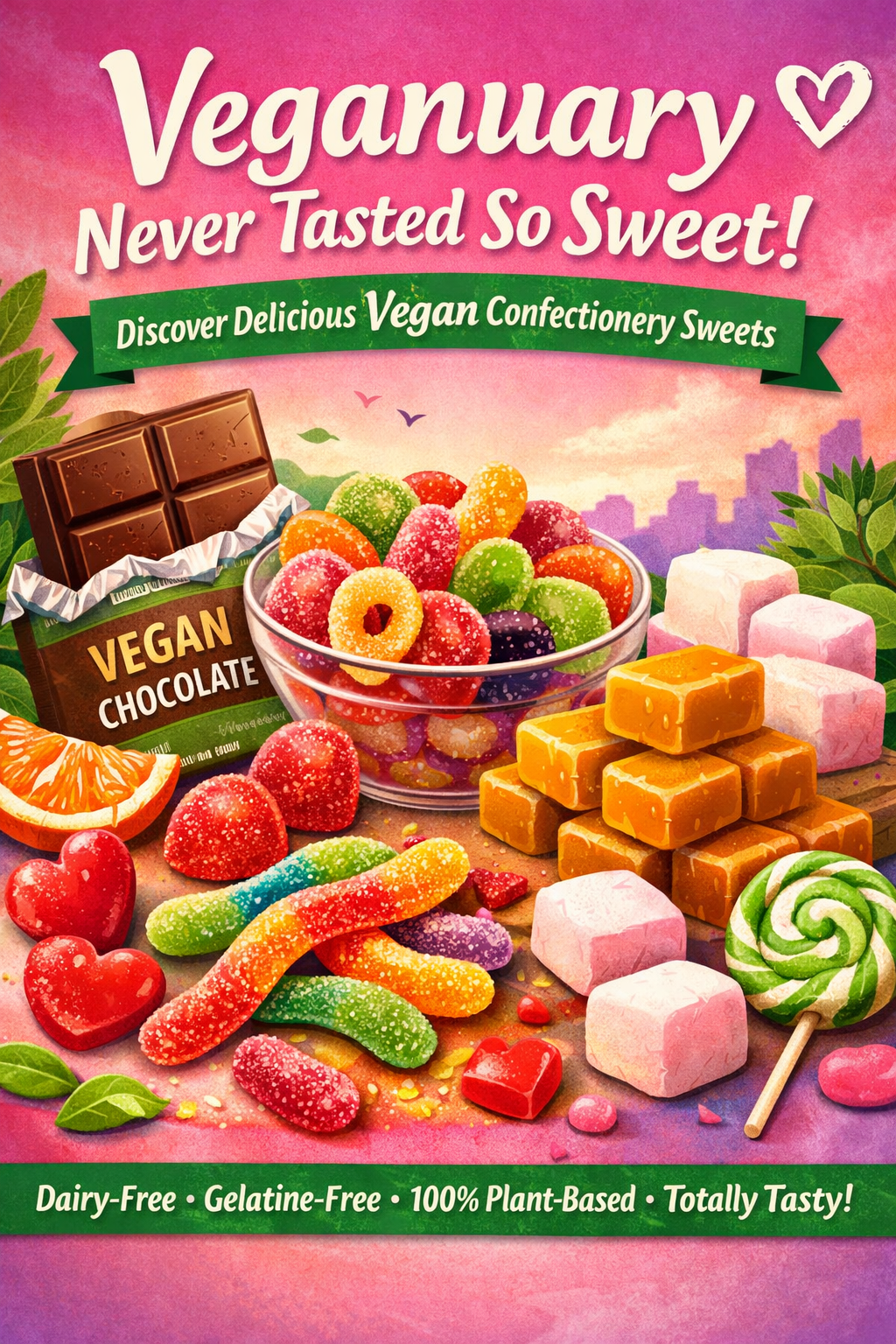 Vegan confectionery sweets