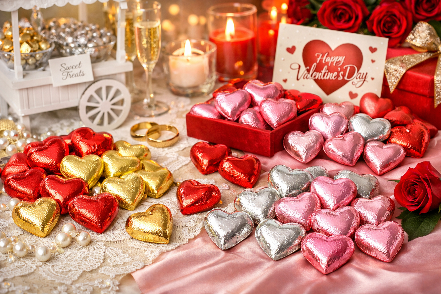 Milk Chocolate Foiled Hearts: The Sweetest Way to Add Luxury to Any Celebration