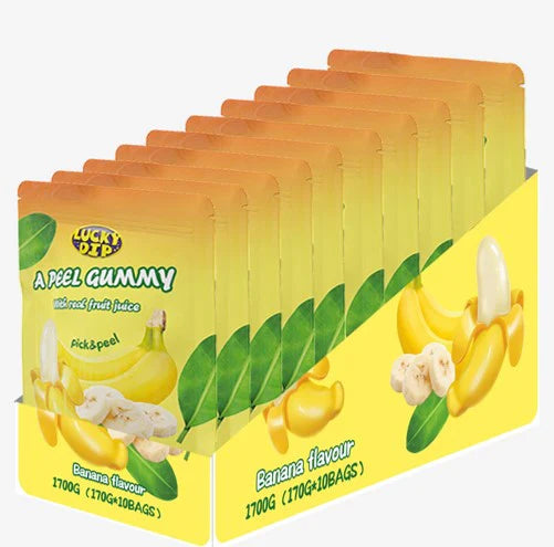 Pick & Peel Banana Fruit Gummies 170g - 10 Count