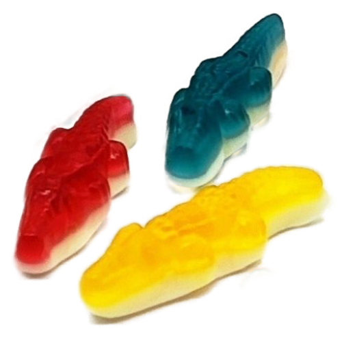 Appletons Gummy Red, Yellow & Blue Crocodiles - 2kg Bulk Bag