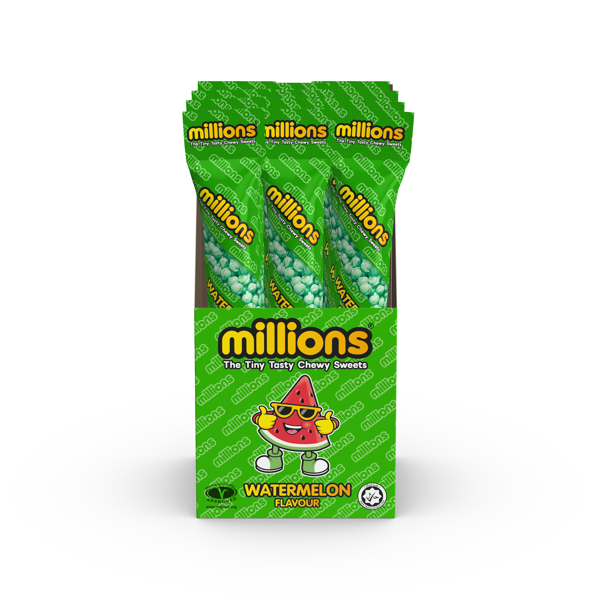 Millions Watermelon Tubes - 12 Count