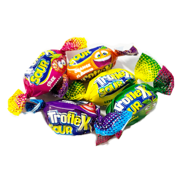 Yummys Sour Troflex Fruit Filled Chewy Candy - 1kg