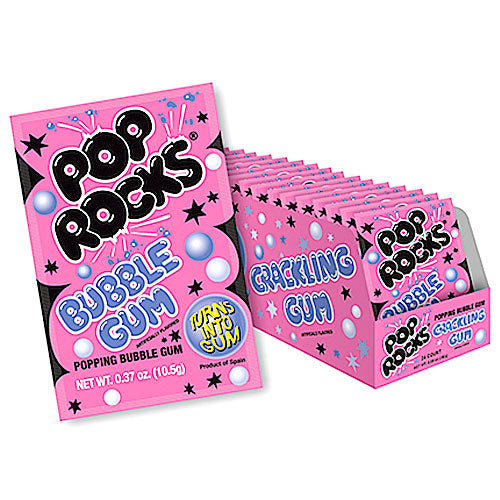 Pop Rocks Crackling Bubble Gum 24 Count