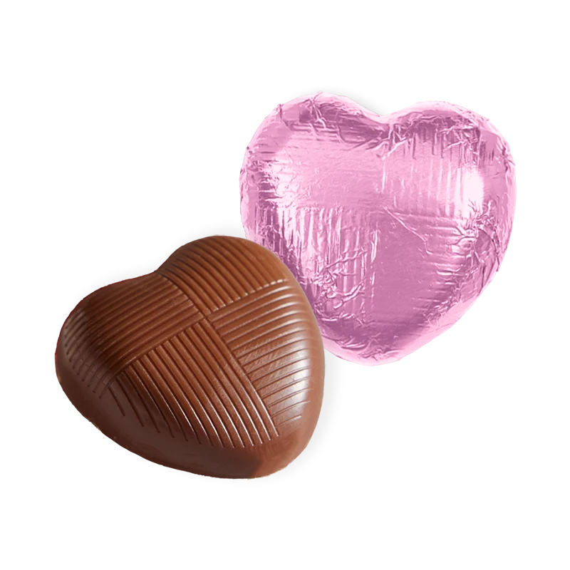 Whitakers Pink Foiled Chocolate Hearts - 1kg