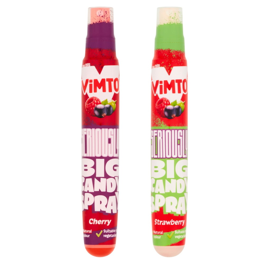 Vimto Strawberry & Cherry Giant Candy Spray 60ml - 12 Count