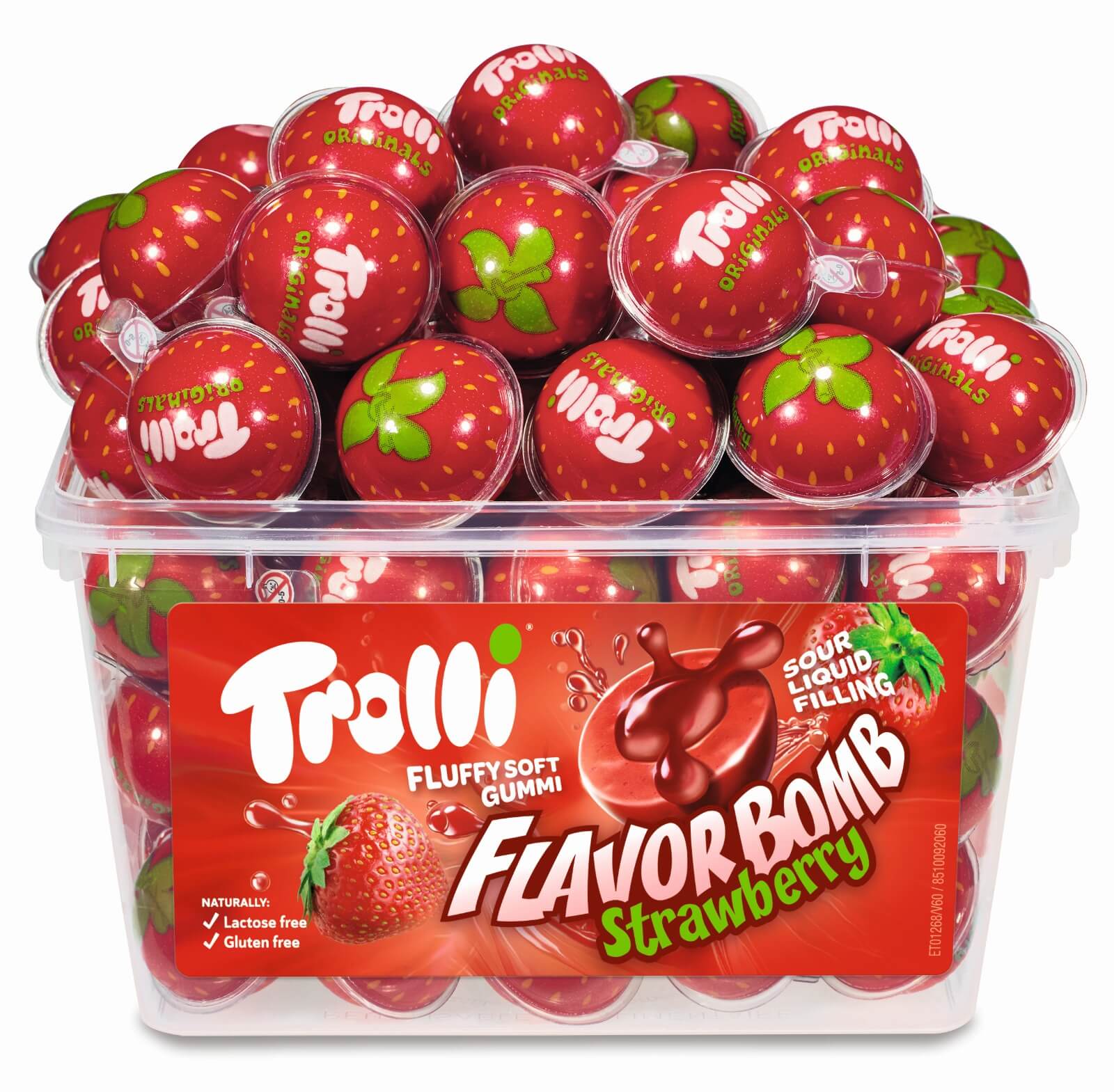Trolli Strawberry Flavorbomb 3D Candy - 60 Count