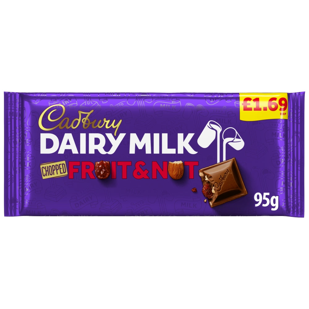 Cadbury Dairy Milk Chopped Fruit & Nut Chocolate Bar 95g PMP £1.69 - 22 Count