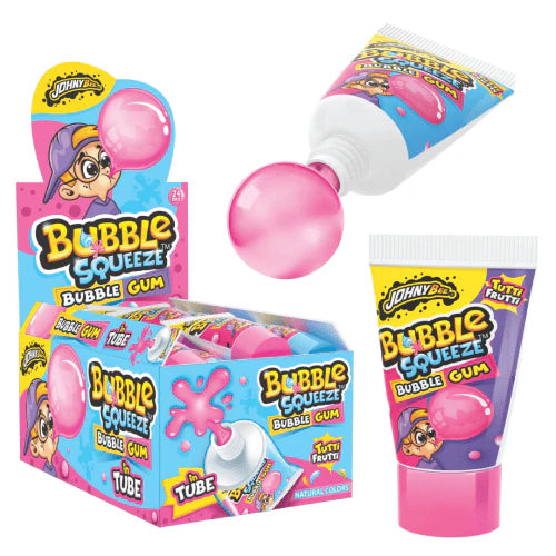 Johnny Bee Candy Bubble Squeeze Bubblegum - 24 Count