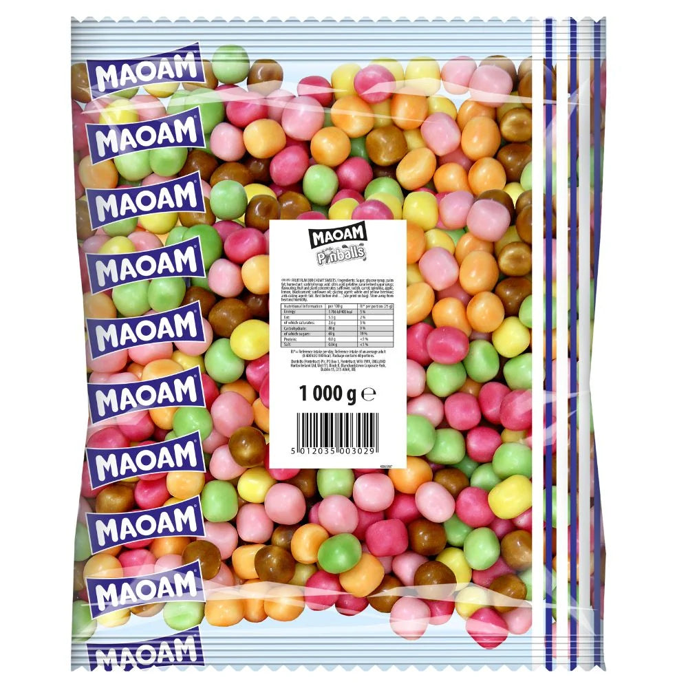 Haribo Maoam Mixed Fruit Sour Pinballs - 1kg