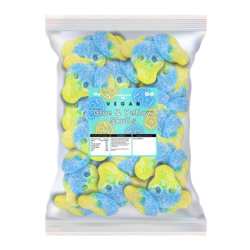 Candycrave Vegan Fizzy Peach & Lemon Skulls - 2kg