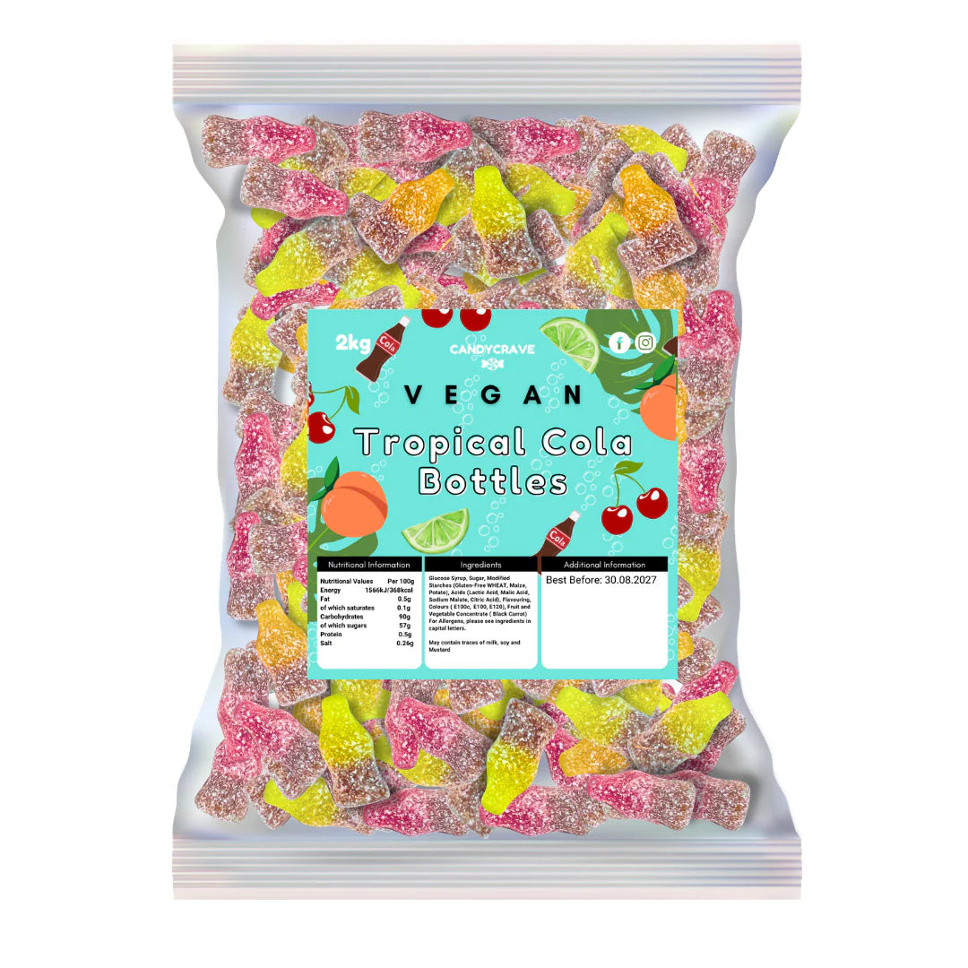 Candycrave Vegan Fizzy Tropical Cola Bottles - 2kg