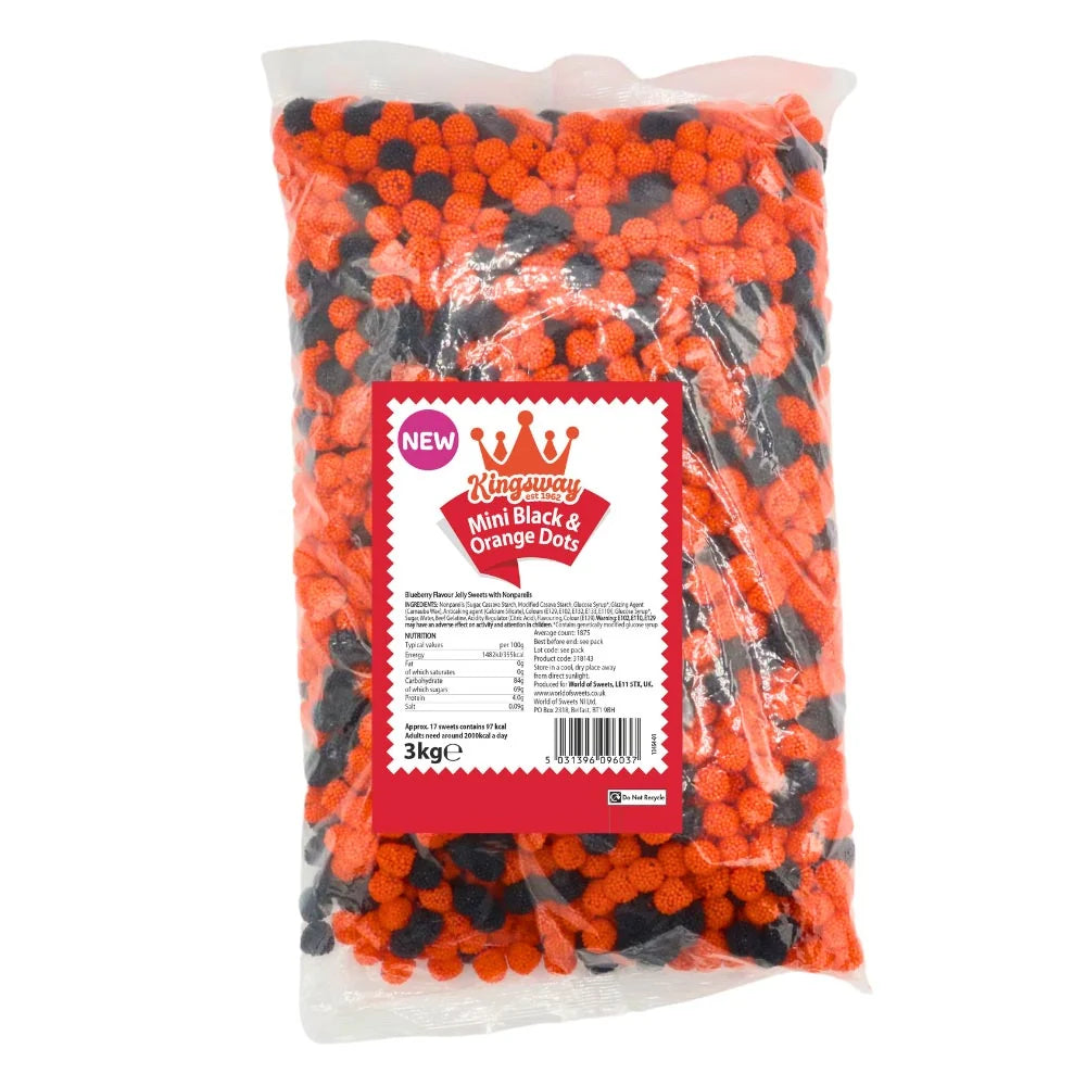 Kingsway Mini Black & Orange Dots - 3kg