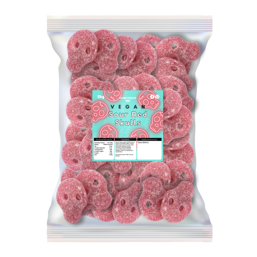 Candycrave Vegan Fizzy Red Skulls - 2kg