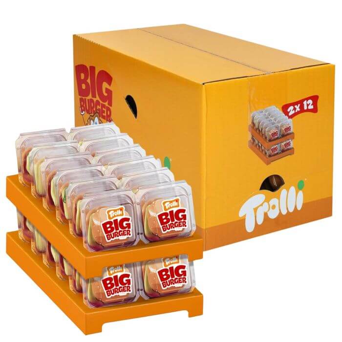 Trolli Xxl Candy Burger 50g 24 Count