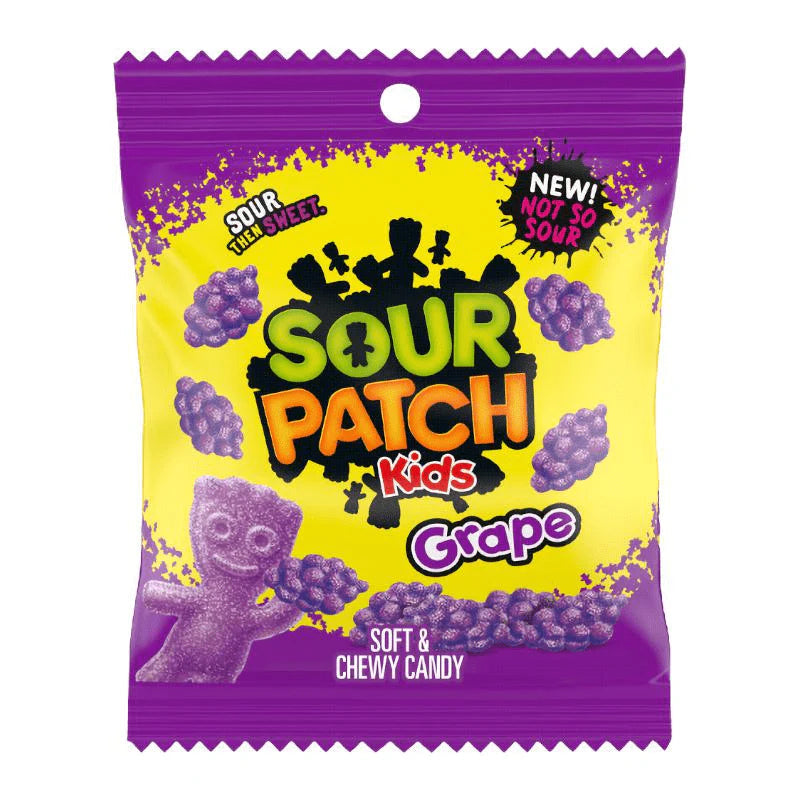 Sour Patch Kids Grape Peg Bag 102g - 12 Count