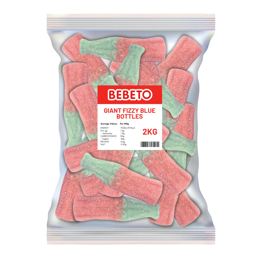 Bebeto Halal Giant Fizzy Bubblegum Bottles - 2kg