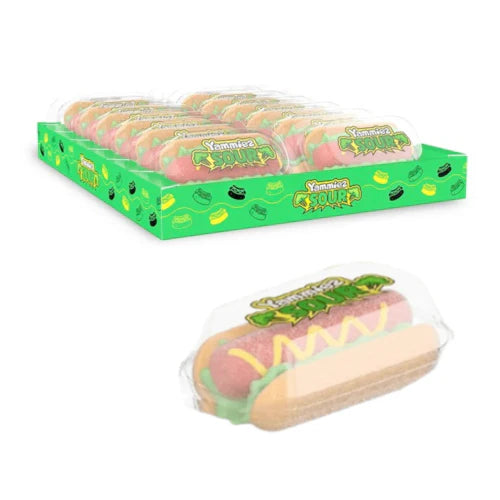 Yammiez Sour Mallow Hot Dogs 50g - 12 Count
