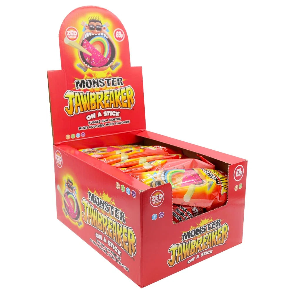 Zed Candy Monster Jawbreaker On A Stick 60g - 20 Count