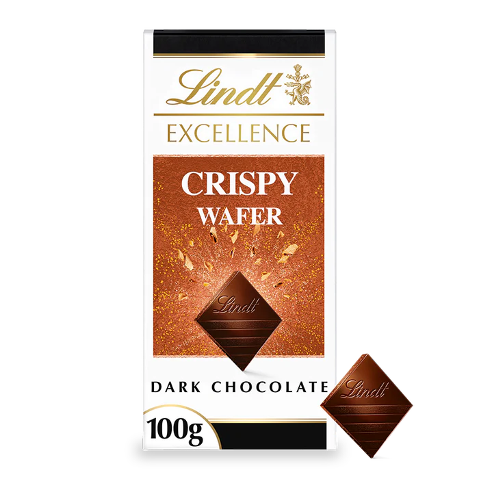 Lindt Excellence Dark Chocolate Crispy Wafer 100g - 20 Count