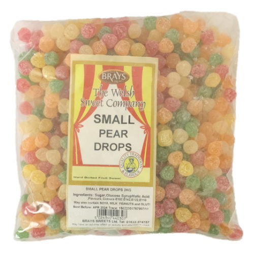Brays Small Pear Drops Un-Wrapped - 2.75kg