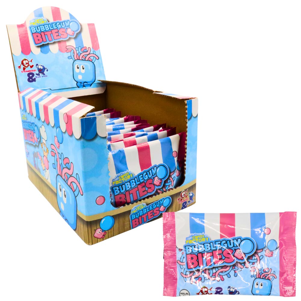 Crazy Candy Factory Bubblegum Bites 40g - 24 Count
