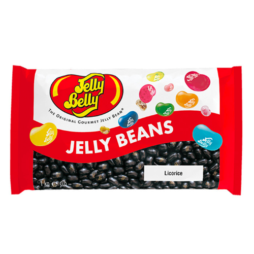 Liquorice Jelly Belly Beans - 1kg Bulk Bag