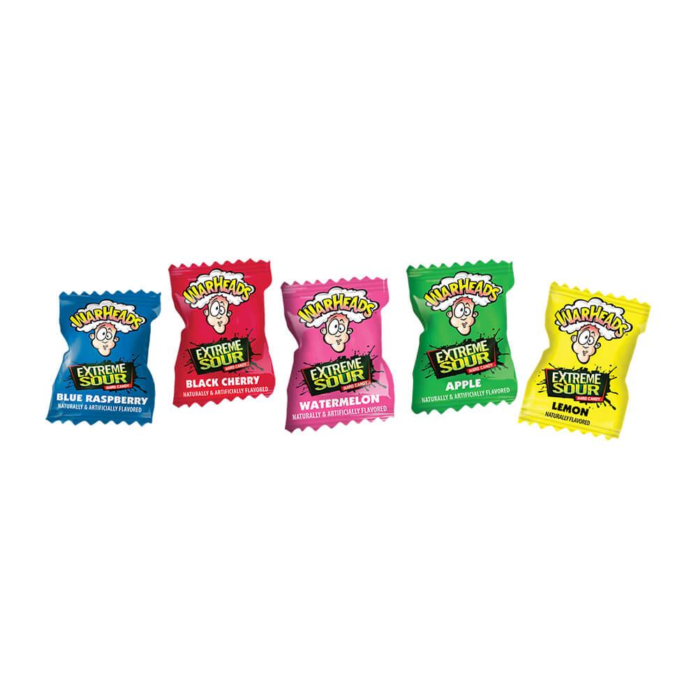 Warheads Sour Candy Wrapped Assorted Tub - 240 Count