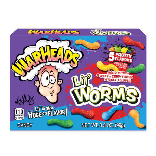 Warheads Lil' Worms Theatre Box - 12 Count