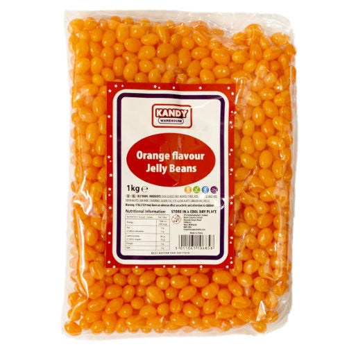 Zed Candy Orange Jelly Beans - 1kg Bulk Bag