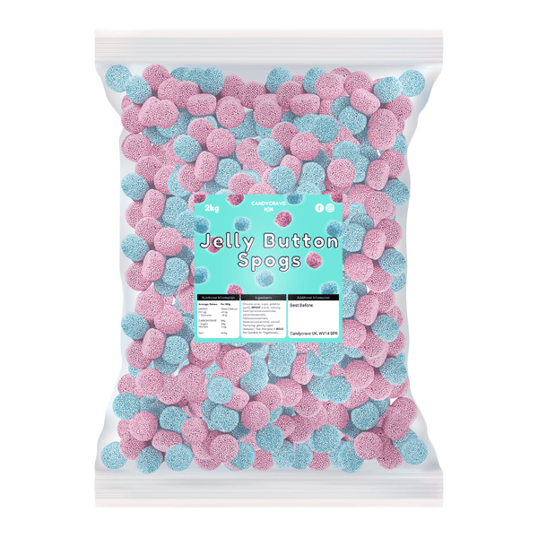 Candycrave Spogs Jelly Buttons - 2kg Bulk Bag