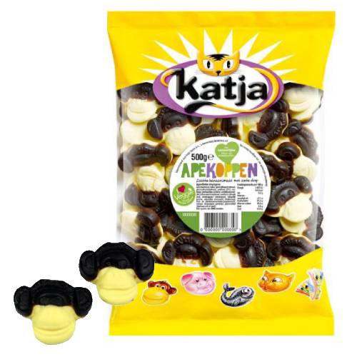 Katja Monkey Banana Liquorice - 500g Bulk Bag