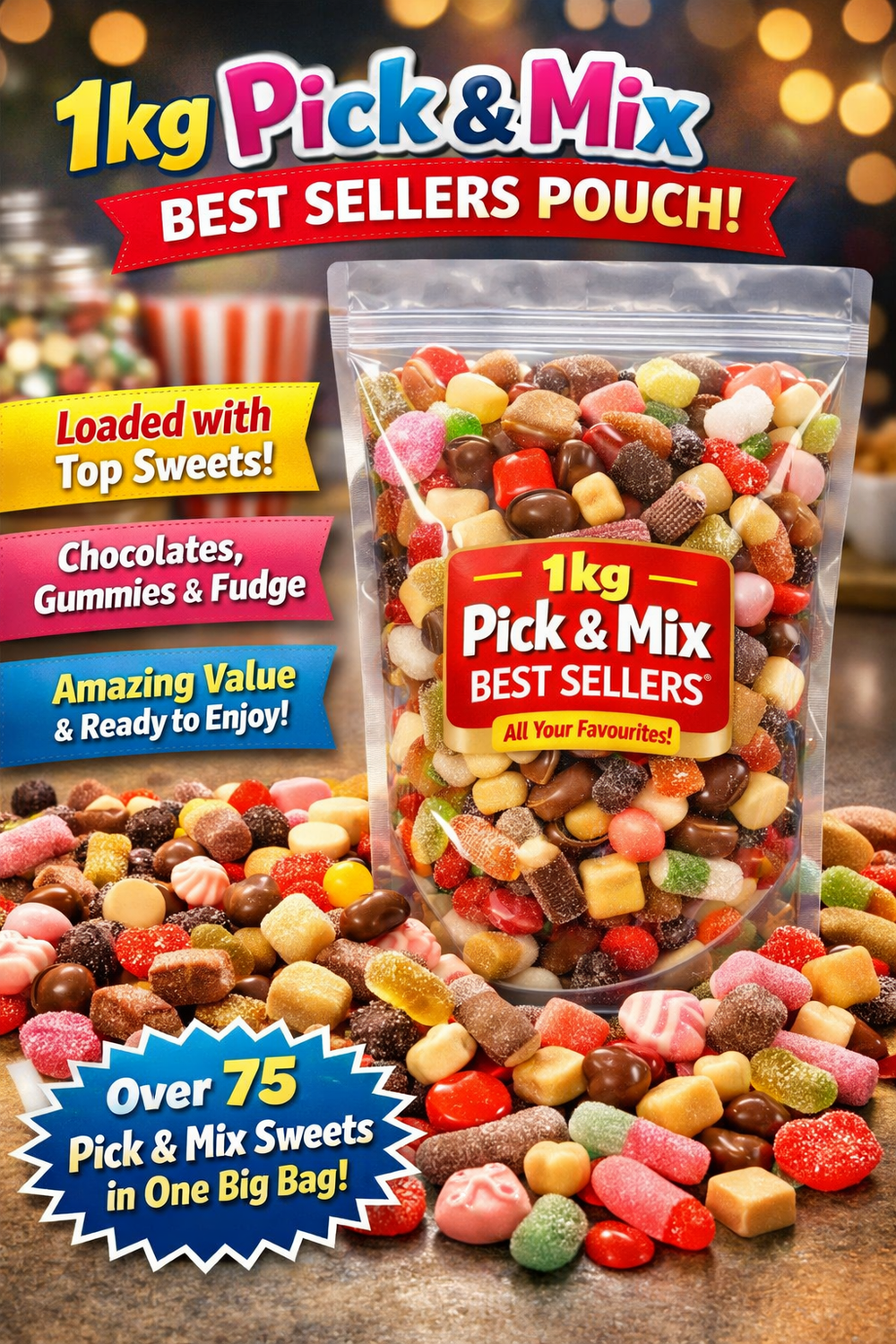 Multimix Sweets Pick and Mix Sweets: A Classic Treat Reimagined in Our New 1kg Best Se