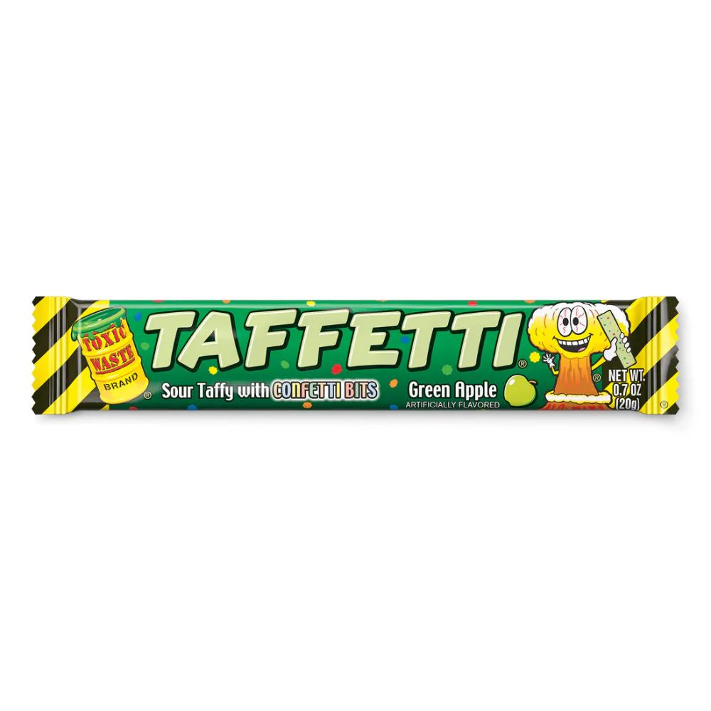 Toxic Waste Tafetti Apple Chew Bar 20g 24 Count