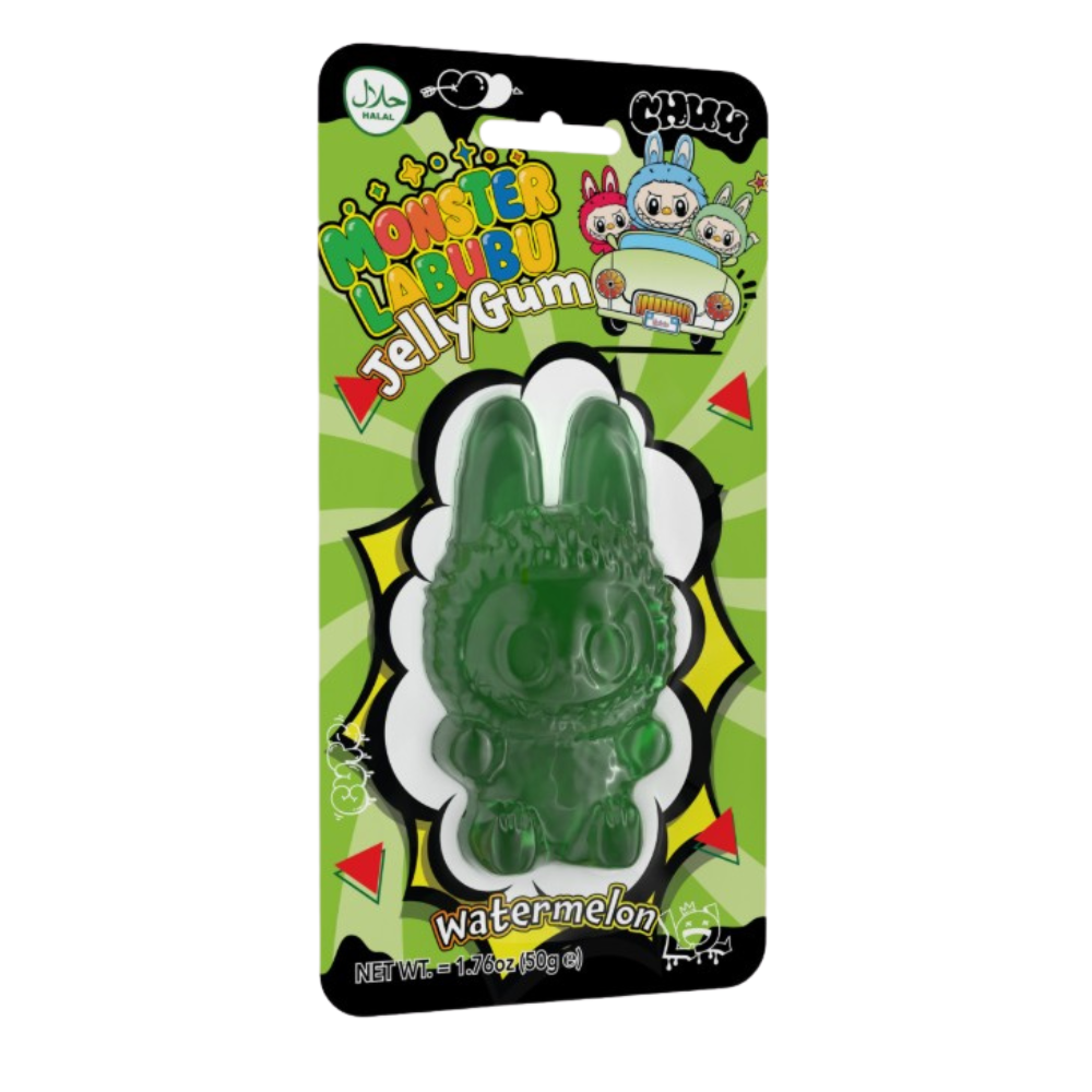 Monster Labubu Watermelon Jelly Gum 50g - 12 Count
