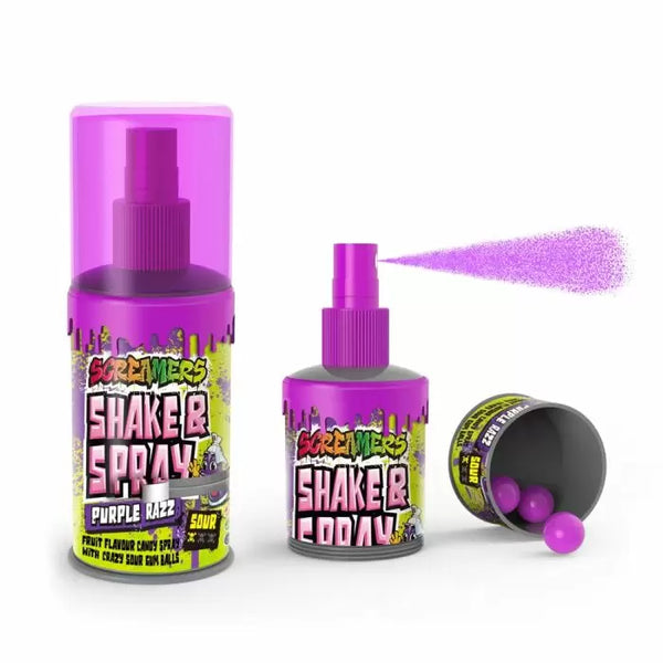 Zed Candy Screamers Purple Raspberry Shake & Spray 60ml - 12 Count