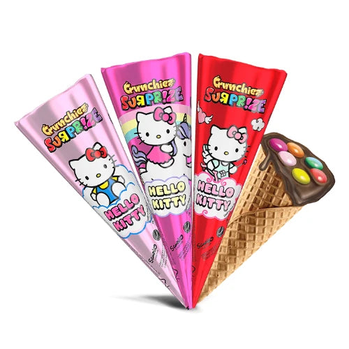 Chocolate Hello Kitty Surprise Cones 25g - 12 Count