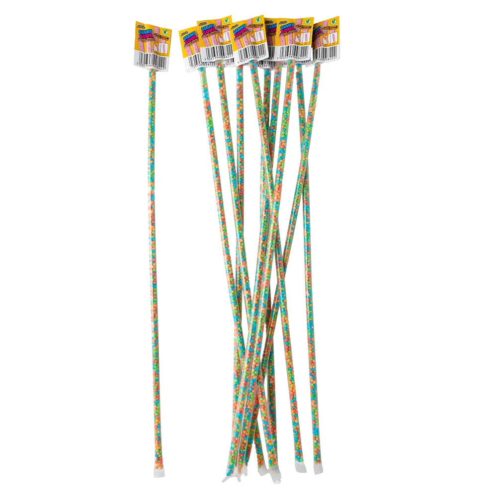 Crazy Candy Factory Giant Sour Candy Straws 12g - 100 Count