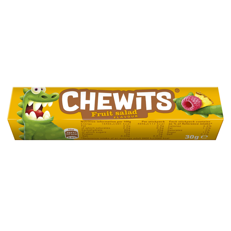 Chewits Fruit Salad Flavour Stick Pack 30g - 40 Count