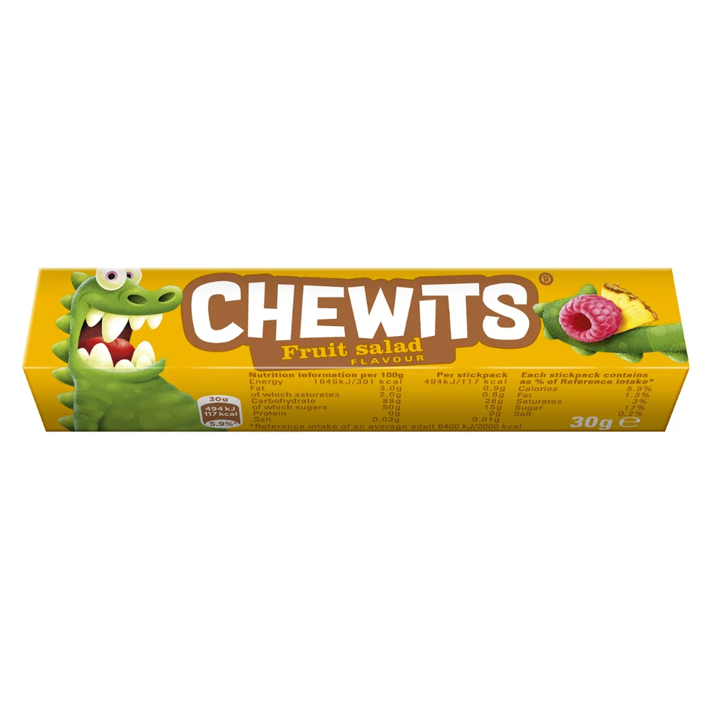 Chewits Fruit Salad Flavour Stick Pack 30g - 40 Count