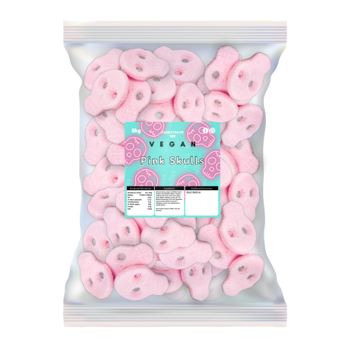 Candycrave Vegan Fizzy Pink Skulls - 2kg