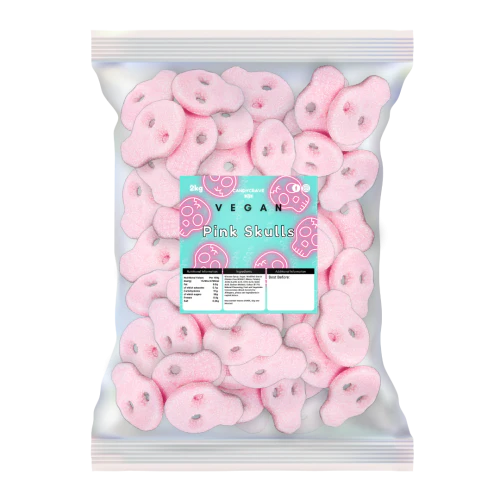 Candycrave Vegan Fizzy Pink Skulls - 2kg