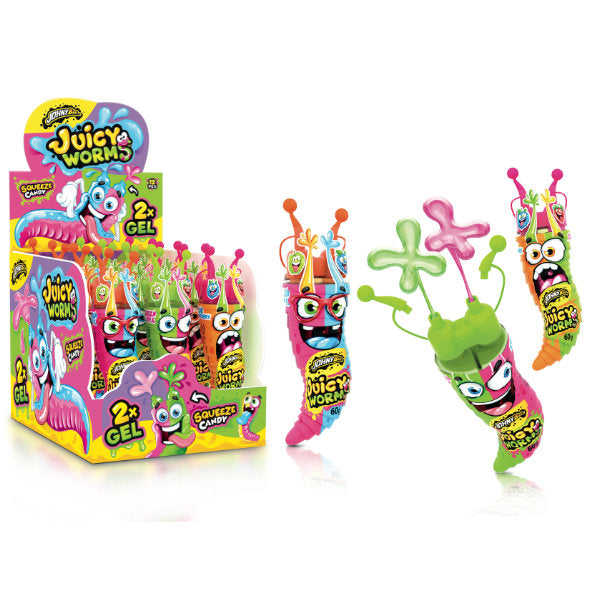 Johnny Bee Candy Juicy Worms - 12 Count