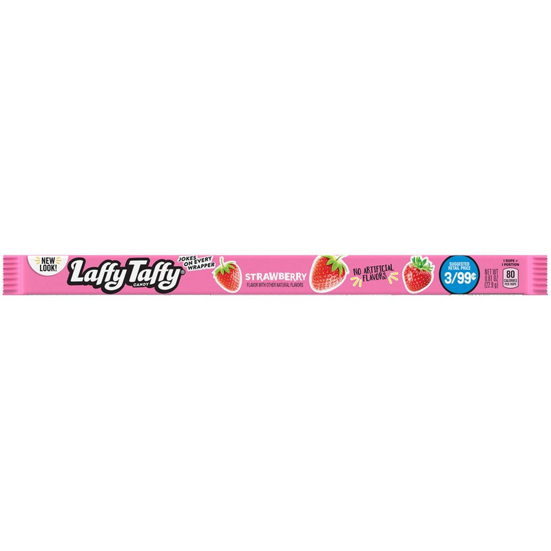 Wonka Laffy Taffy Strawberry Ropes - 24 Count