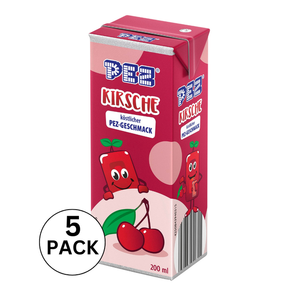 Pez Cherry Flavoured Drink Carton 200ml - 5 Pack