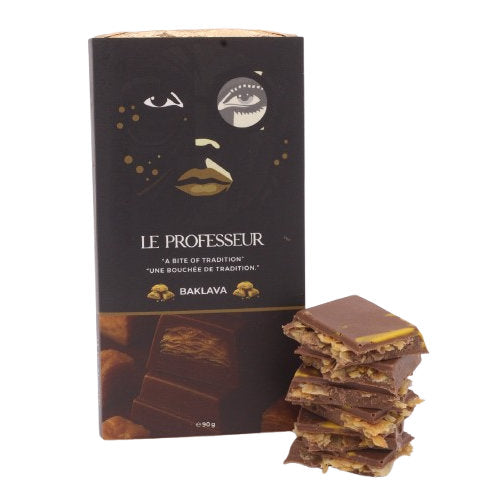 Le Professeur Baklava Milk Chocolate 90g - 12 Count