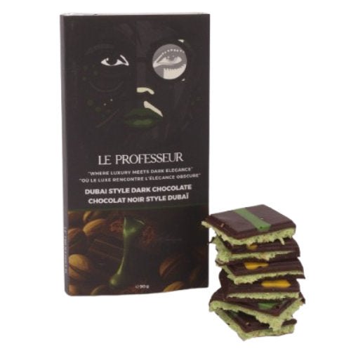 Le Professeur Dubai Style Dark Chocolate 90g - 12 Count