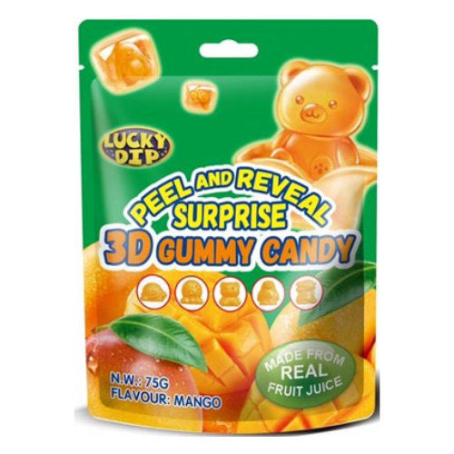 3D Mango Surprise Peel & Reveal Gummies 75g - 10 Count