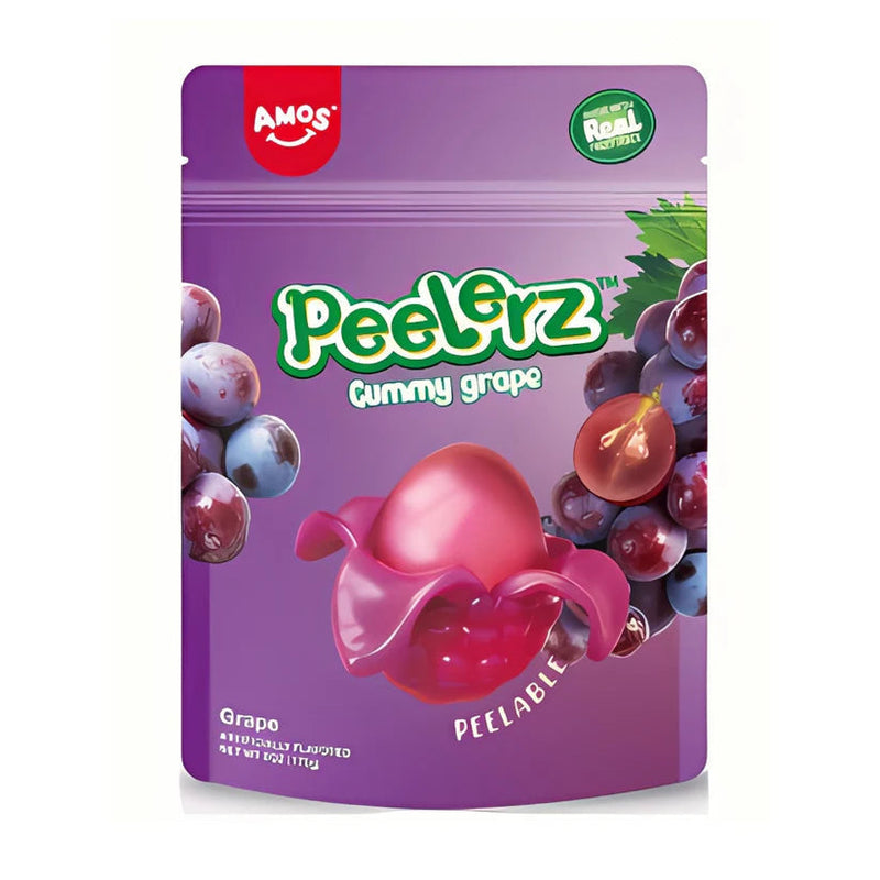 Amos Gummy Grape Peelerz 120g - 12 Count