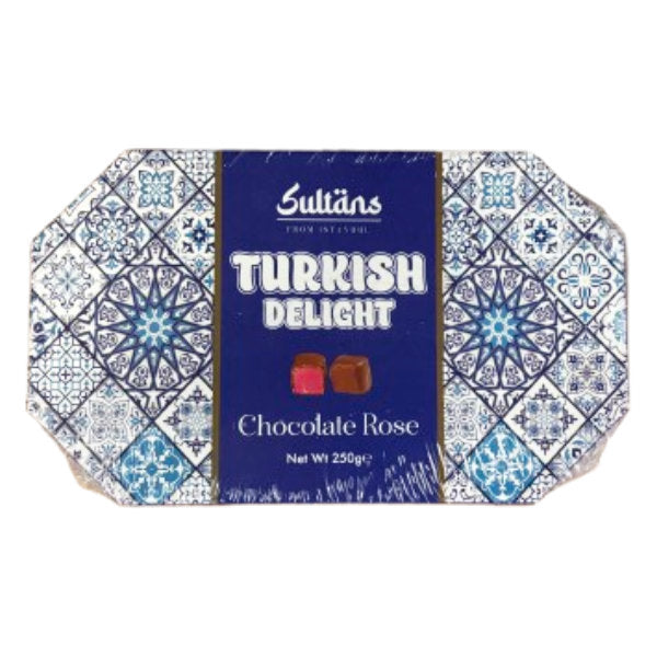 Sultans Chocolate Rose Turkish Delight Gift Box 250g - 12 Count